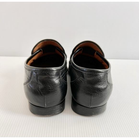 Allen Edmonds Bergamo Leather Loafers Black Shoes Men Size 9.5 D Slip on Italy main image 6
